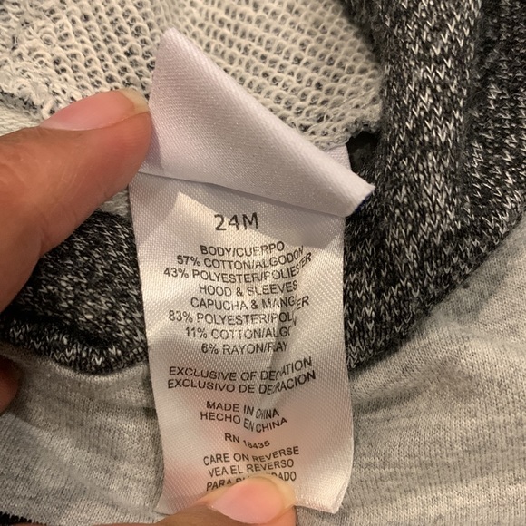 Nannette Kids Matching Set Sweatpants and Hoodie in 24M in Colour Gray/Red Plaid - Picture 8 of 10